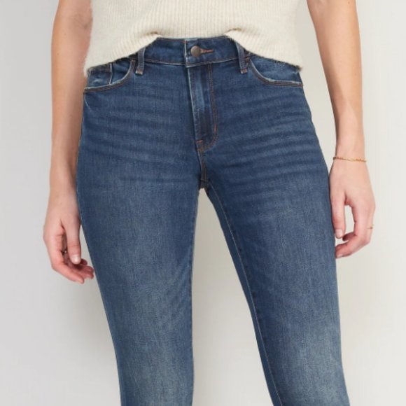 Old Navy Mid-Rise Pop Icon Skinny Crop Jeans - Dark Wash 4P - Picture 4 of 16